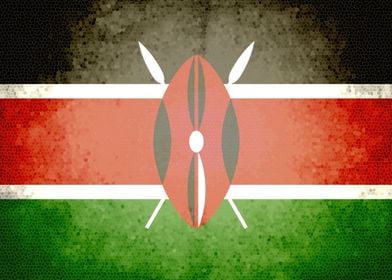 Kenya vintage flag