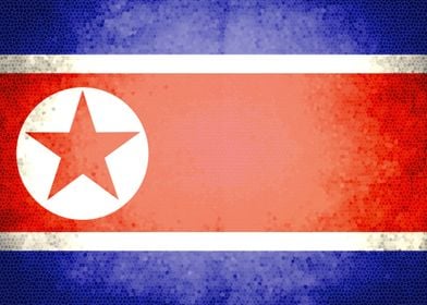 North Korea vintage flag