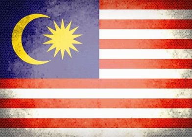 Malaysia vintage flag