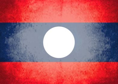 Laos vintage flag