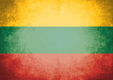 Lithuania vintage flag