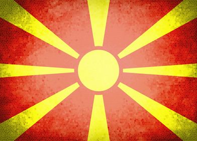 Macedonia vintage flag