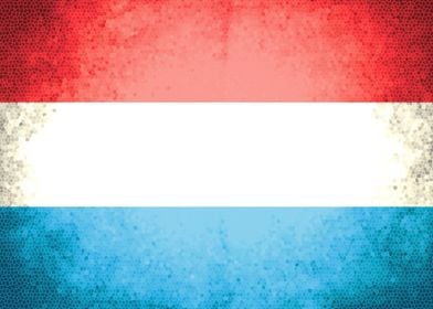 Luxembourg vintage flag