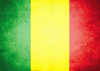 Mali vintage flag