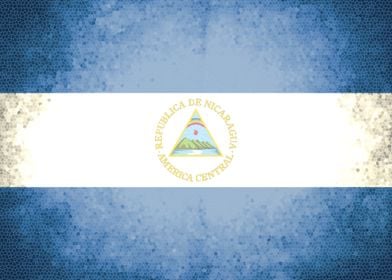 Nicaragua vintage flag