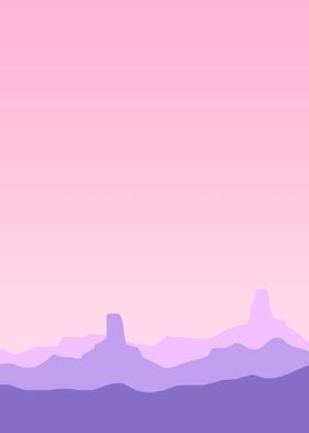 Desert pink landscape