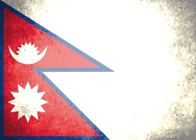 Nepal vintage flag