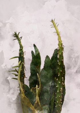 Watercolour Cactus 