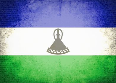 Lesotho vintage flag