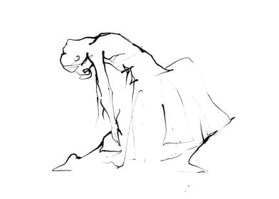 Ballerina Dancer Drawing