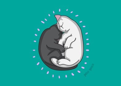 Cats sleeping