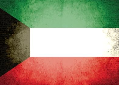 Kuwait vintage flag