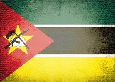 Mozambique vintage flag