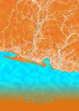 Genoa Italy City Map
