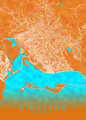 Kingston Jamaica City Map