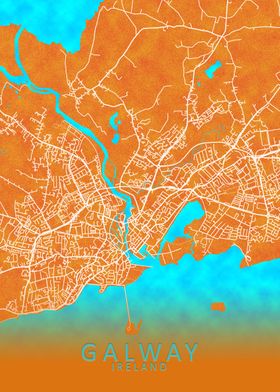 Galway Ireland City Map