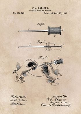 Patent Skriver Crochet hoo