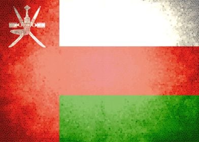 Oman vintage flag