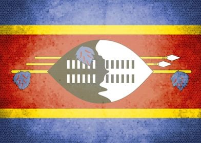 Swaziland vintage flag