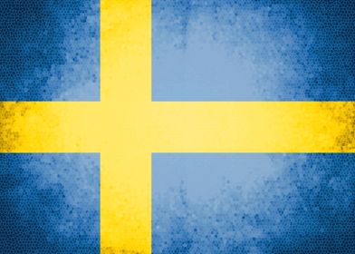 Sweden vintage flag