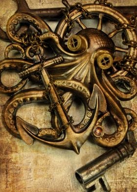 Octopus and anchor