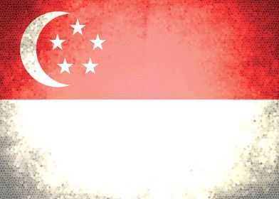 Singapore vintage flag