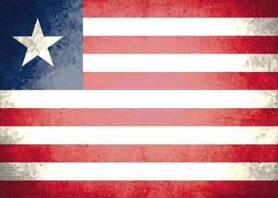 Liberia vintage flag