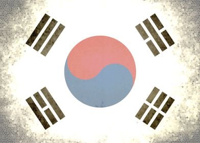 South Korea vintage flag