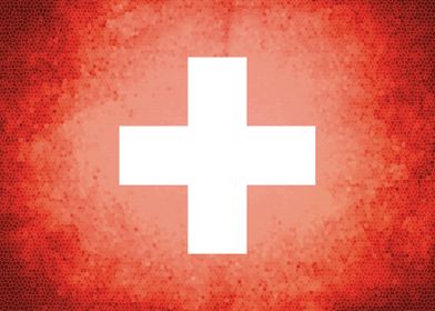 Switzerland vintage flag