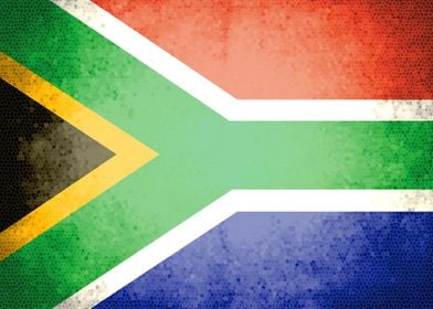 South Africa vintage flag