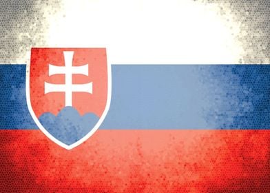 Slovakia vintage flag