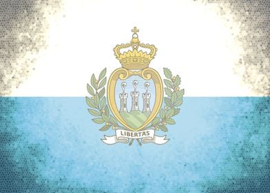 San Marino vintage flag