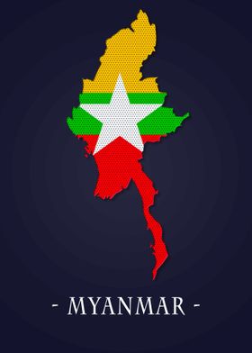 Map County Myanmar