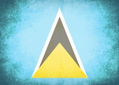 Saint Lucia vintage flag