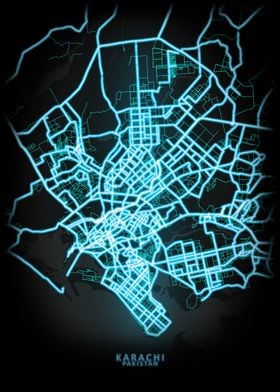 Karachi Pakistan City Map