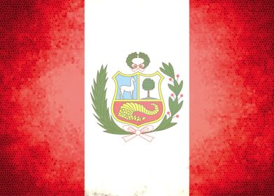 Peru vintage flag