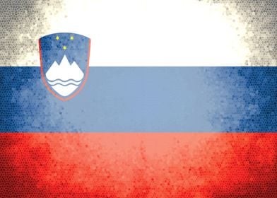 Slovenia vintage flag