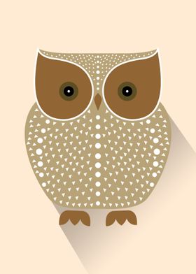 Flat design of cute owl