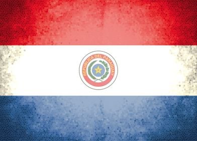 Paraguay vintage flag