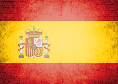 Spain vintage flag