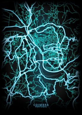 Coimbra Portugal City Map