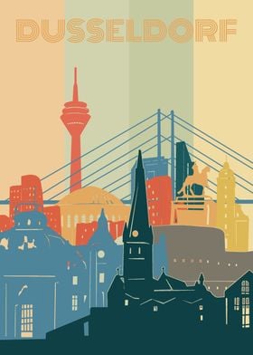 dusseldorf city retro