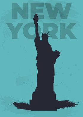 liberty statue city poster