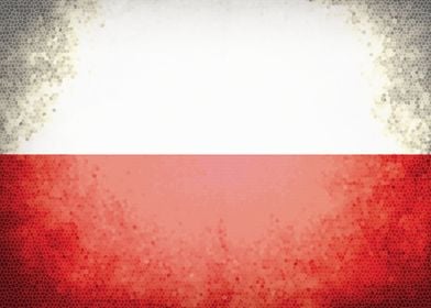 Poland vintage flag