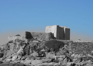 Ancient Fort on blue sky