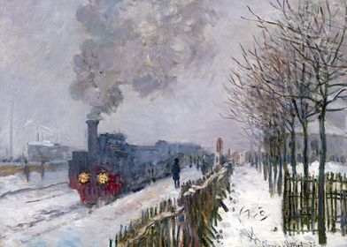 Monet Train in the Snow