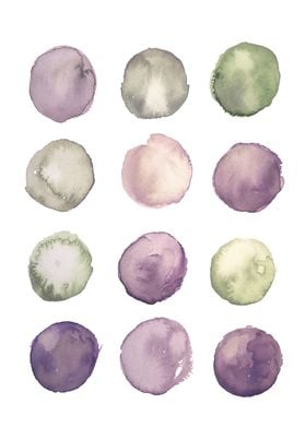 Watercolor pastel circles 