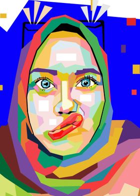 Beautiful Woman in WPAP