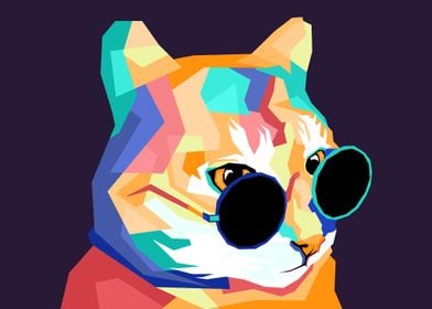  cats wear glasses pop art