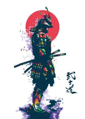 Japanese Samurai WPAP